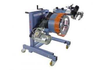 Máy tiện láng đĩa phanh trên xe TD 502