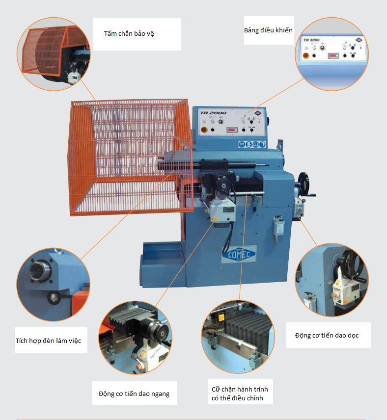 CẤU TẠO MÁY TIỆN LÁNG ĐĨA PHANH VÀ TRỐNG PHANH TR2000